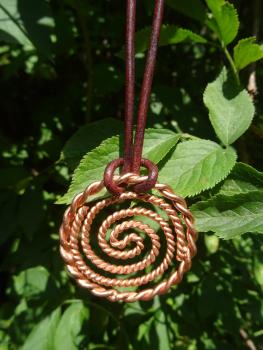 Galaktischer Tensorring mit Doppelspirale | 144 MHz Kupfer | Handgefertigter Dimensionswirbel (Ø 5 cm)